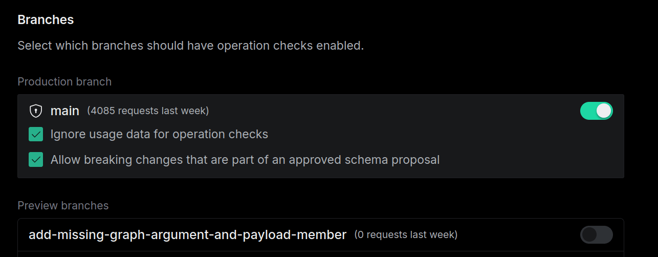 UI screenshot for the two settings